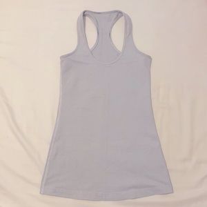 LULULEMON gray and white striped tank